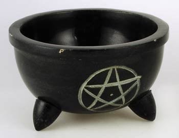 Pentagram Smudge Pot or Scrying Bowl